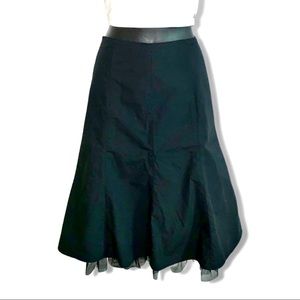 Woman's Black Express Mid Length  50 Style With Tulle Skirt